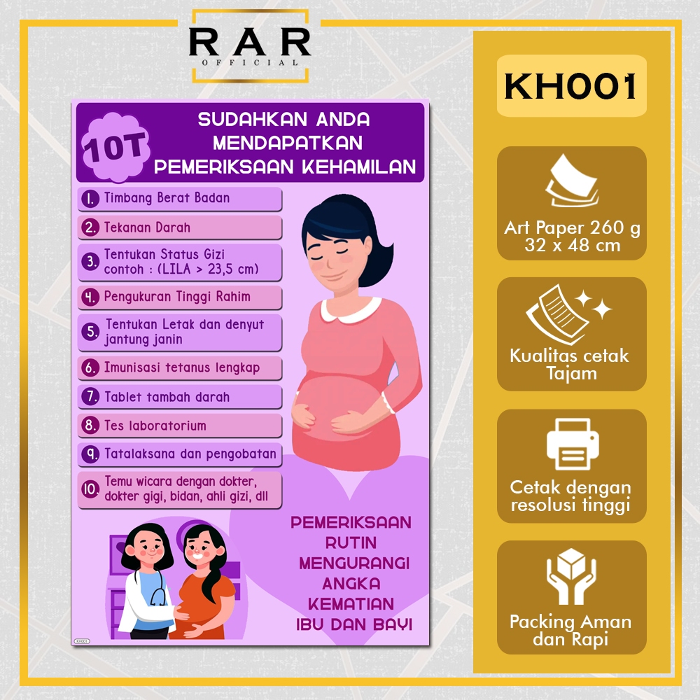 KH001 poster 10T - poster estetik - poster kebidanan