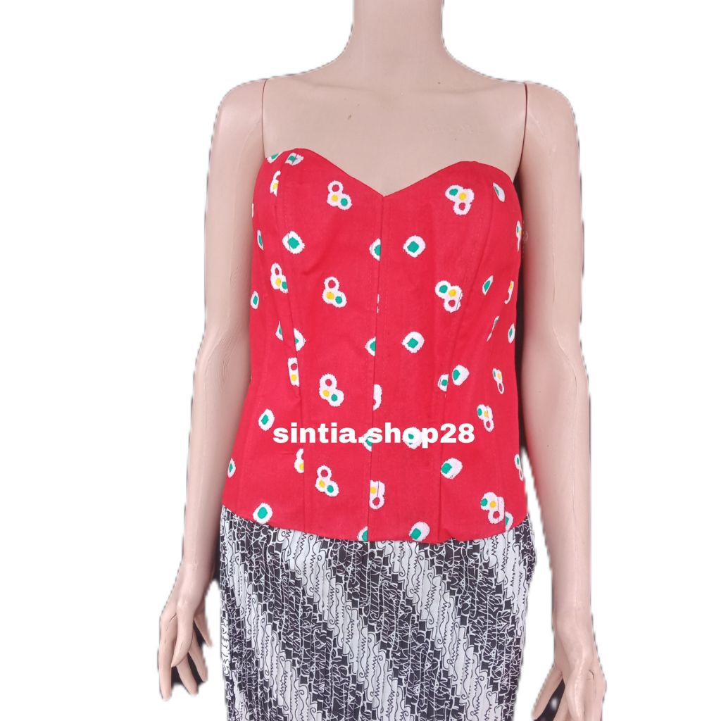 Bustier jumputan / Bustier Kamisol Longtorso Jumputan / Jumputan
