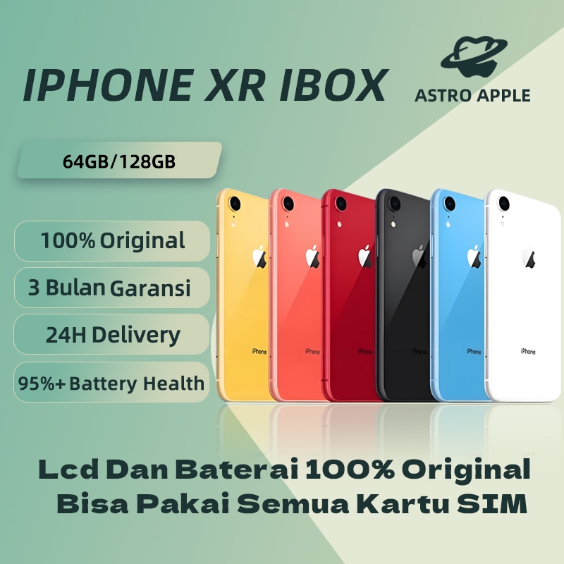 IPHONE XR IBOX 64GB/128GB SECOND FULLSET ORIGINAL 100% All OPERAT0R KONDISI PERFECT