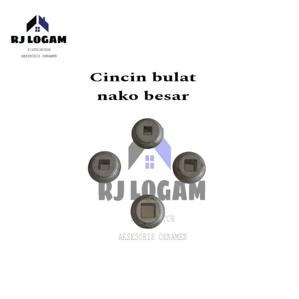 cincin bulat kecil besar ,aksesoris ornamen pagar besi