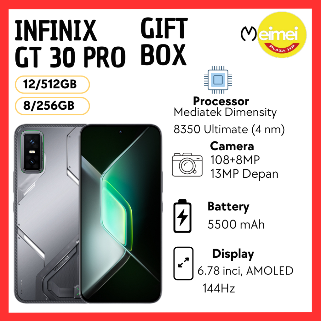 Infinix GT 30 Pro 8/256GB Gift Box Dimensity 8350 Ultimate