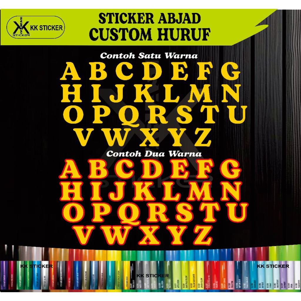 

Seticker huruf satuan / sticker kaca / sticker gerobak etalase / sticker usaha, dan sticker custom