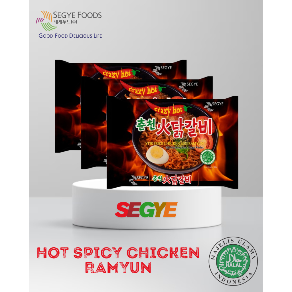 

Mie Segye Spicy Hot Chicken Ramyun (3 Pcs) Korean Noodle