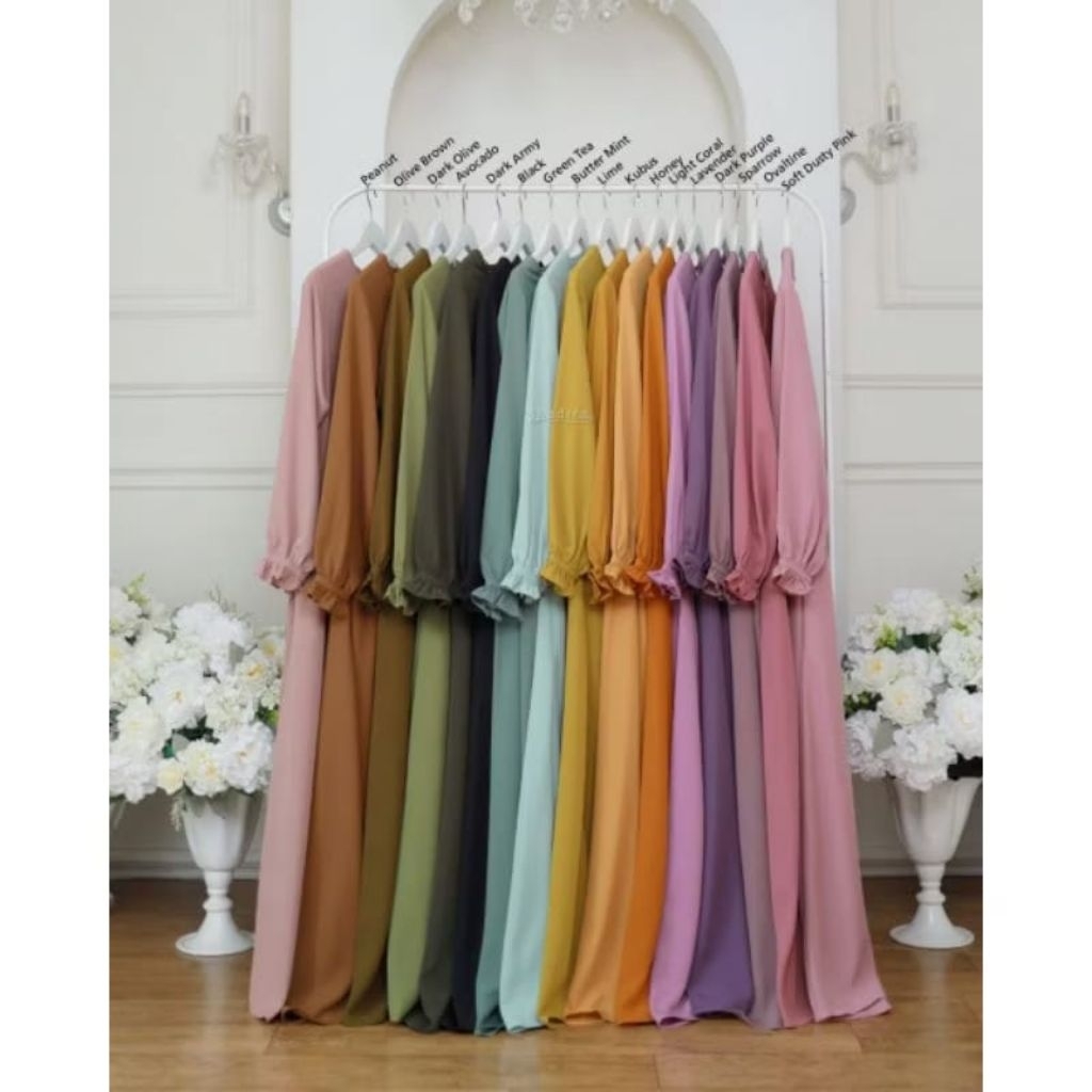 Rawnie Dress by Shadira [READY STOK] Gamis Shadira, Gamis Wolfis, Gamis Syar'i, Gamis Polos