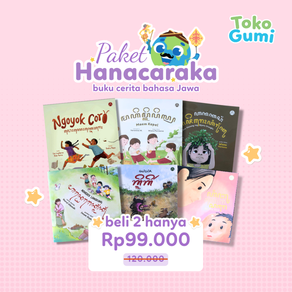 [Dua Buku Hanya 99.000] Paket Hanacaraka | Buku Belajar Aksara Jawa dan Bahasa Jawa - Buku Cerita An