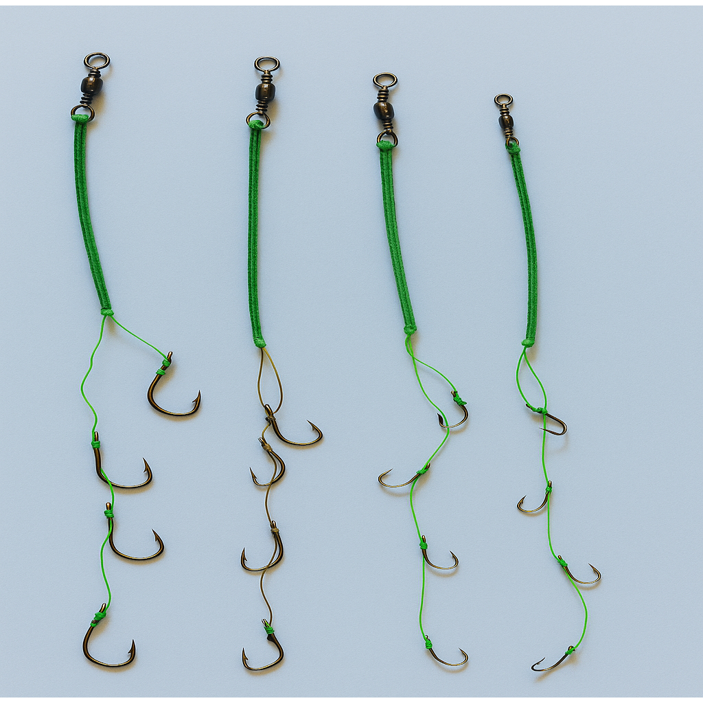 Kail Rangkaian Lumut dengan 4 mata kail