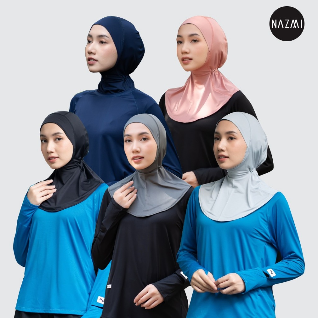 NAZMI - Rabia Hijab | Hijab instan untuk olahraga bahan airycool