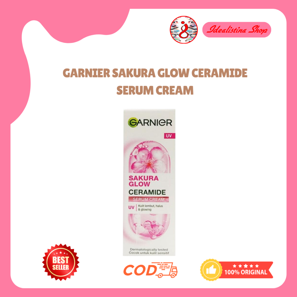Garnier Sakura Glow Ceramide Serum Cream UV