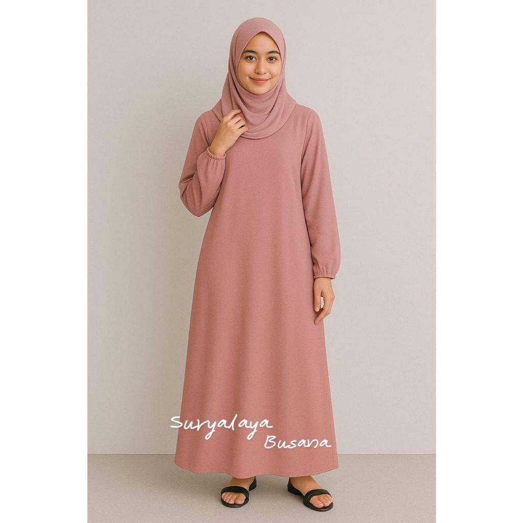 SURYALAYA BUSANA - GAMIS WOLFIS JUMBO/GAMIS POLOS/DRESS TERBARU