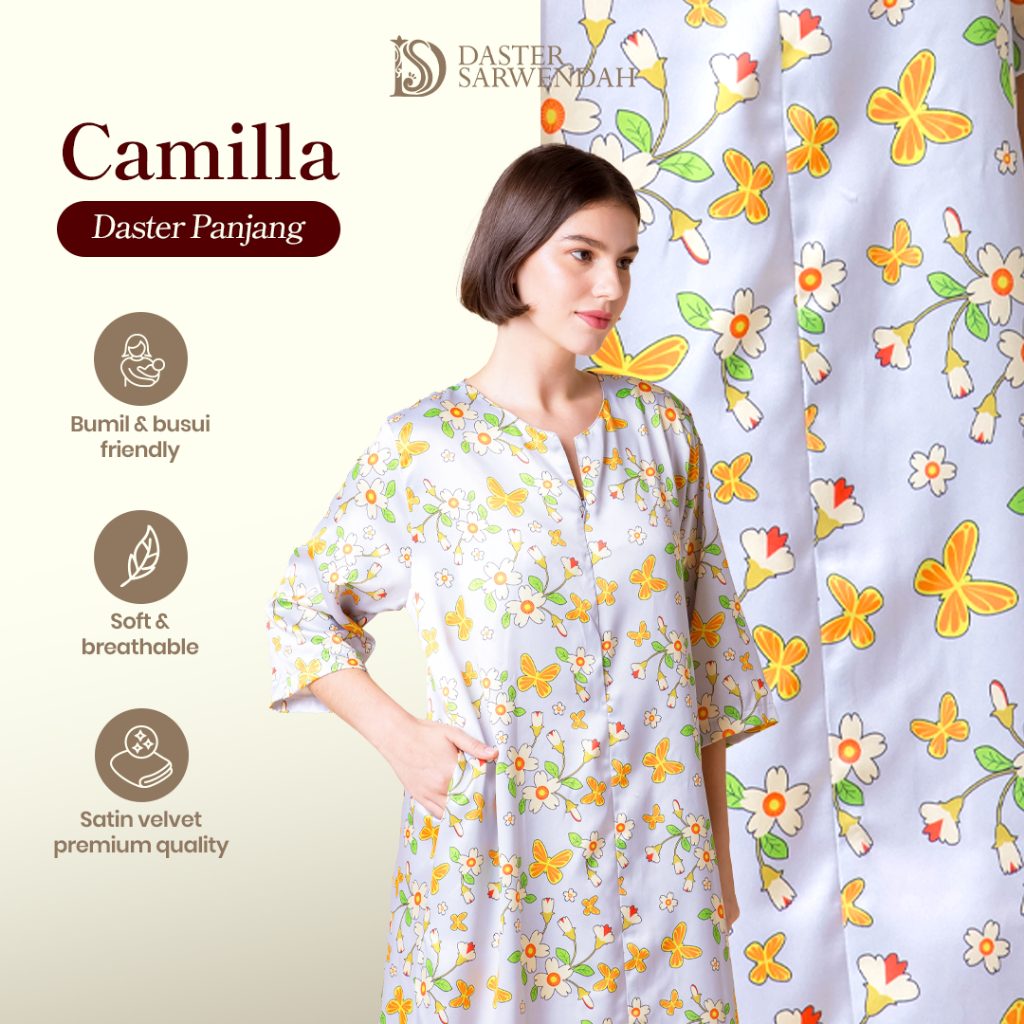Daster Sarwendah - CAMILLA - Daster Panjang - Satin Velvet