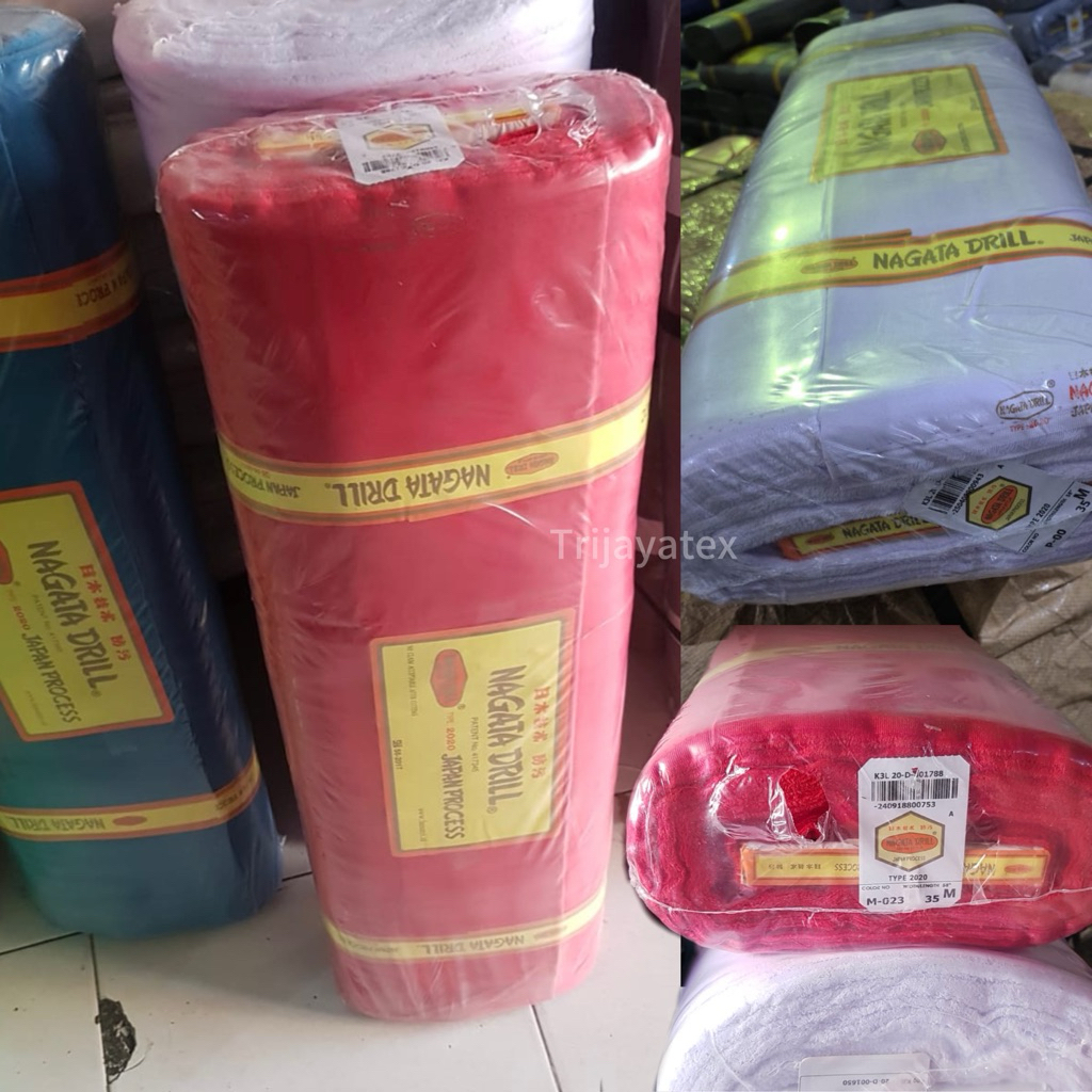 (1 ROLL) Bahan Kain Nagata Drill | Kain seragam sekolah, kemeja kantor, jas almamater, seragam lapan