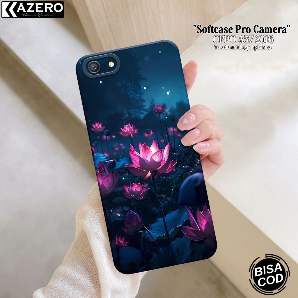 Case Hp OPPO A57 2016 Fashion Case Bunga Silikon Pro Camera Softcase Case Hp OPPO A57 2016 Silikon P