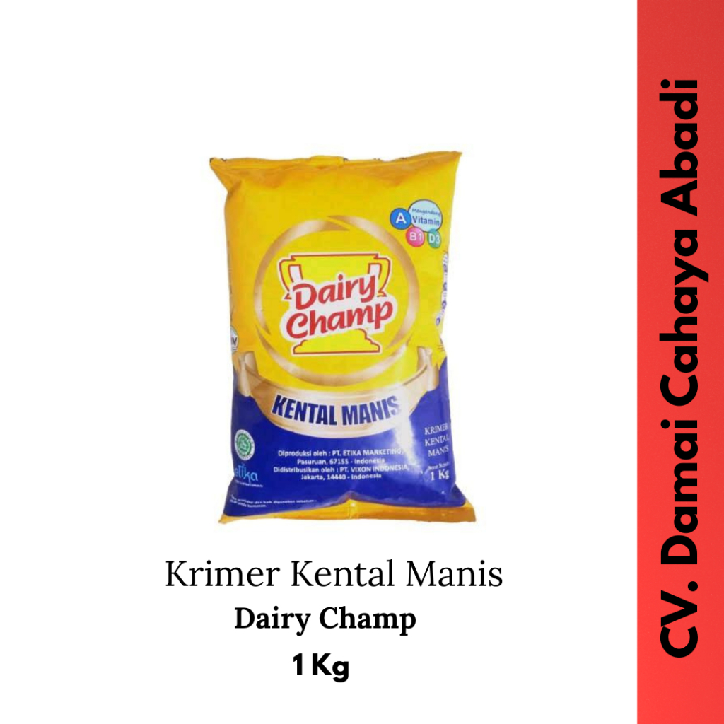 

DAIRY CHAMP KRIMER 1 KG [1 DUS 20 PCS]
