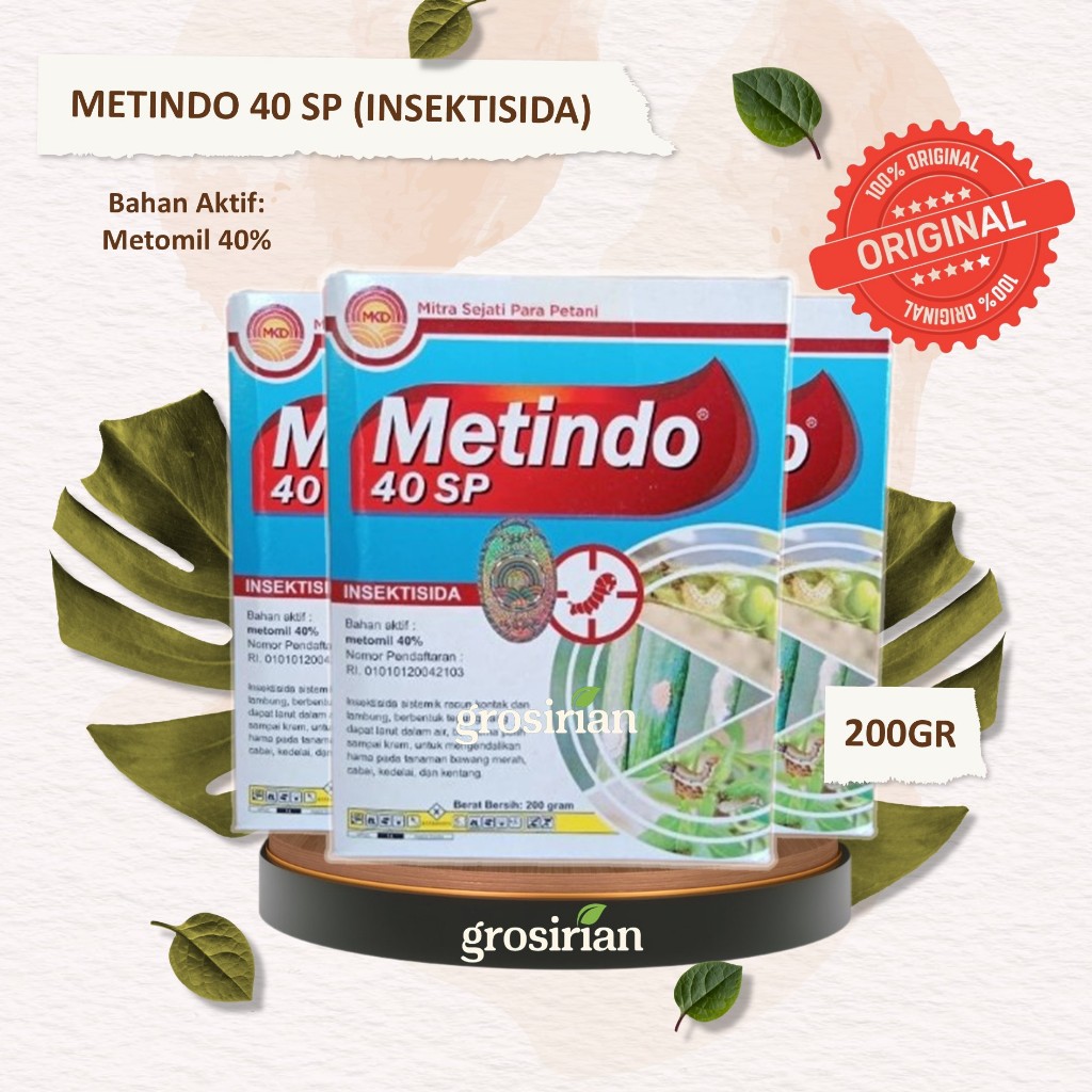 METINDO 40 SP - 200 GRAM INSEKTISIDA OBAT PEMBASMI HAMA ULAT GRAYAK, KUTU DAUN, ULAT PENGGULUNG DAUN