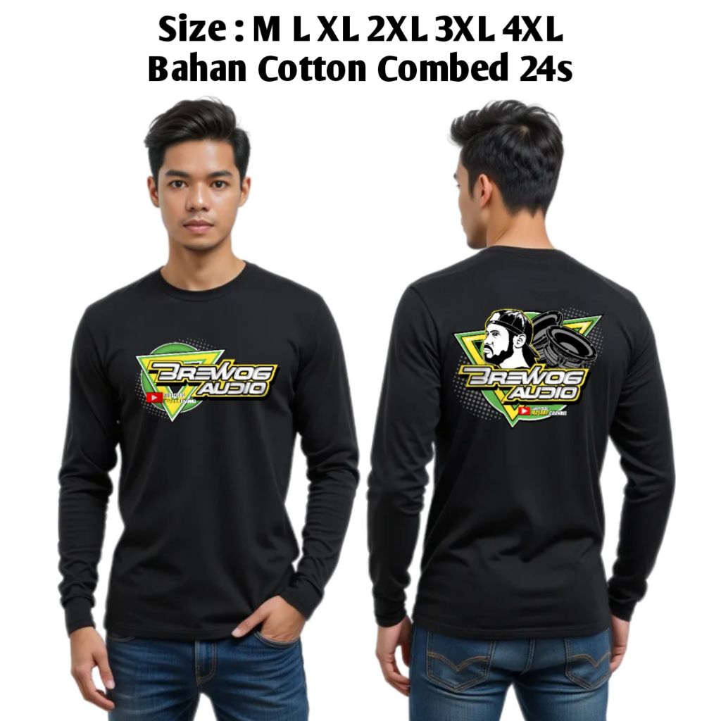 Kaos Motif Brewog Audio Lengan Panjang