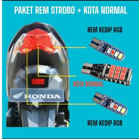 COD LAMPU STOP REM VARIO 125 150 LED OLD & KZR KEDIP DAN DIAM SUPER TERANG