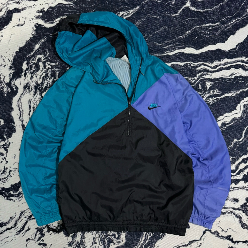 Vintage nike colorblock halfzip jacket