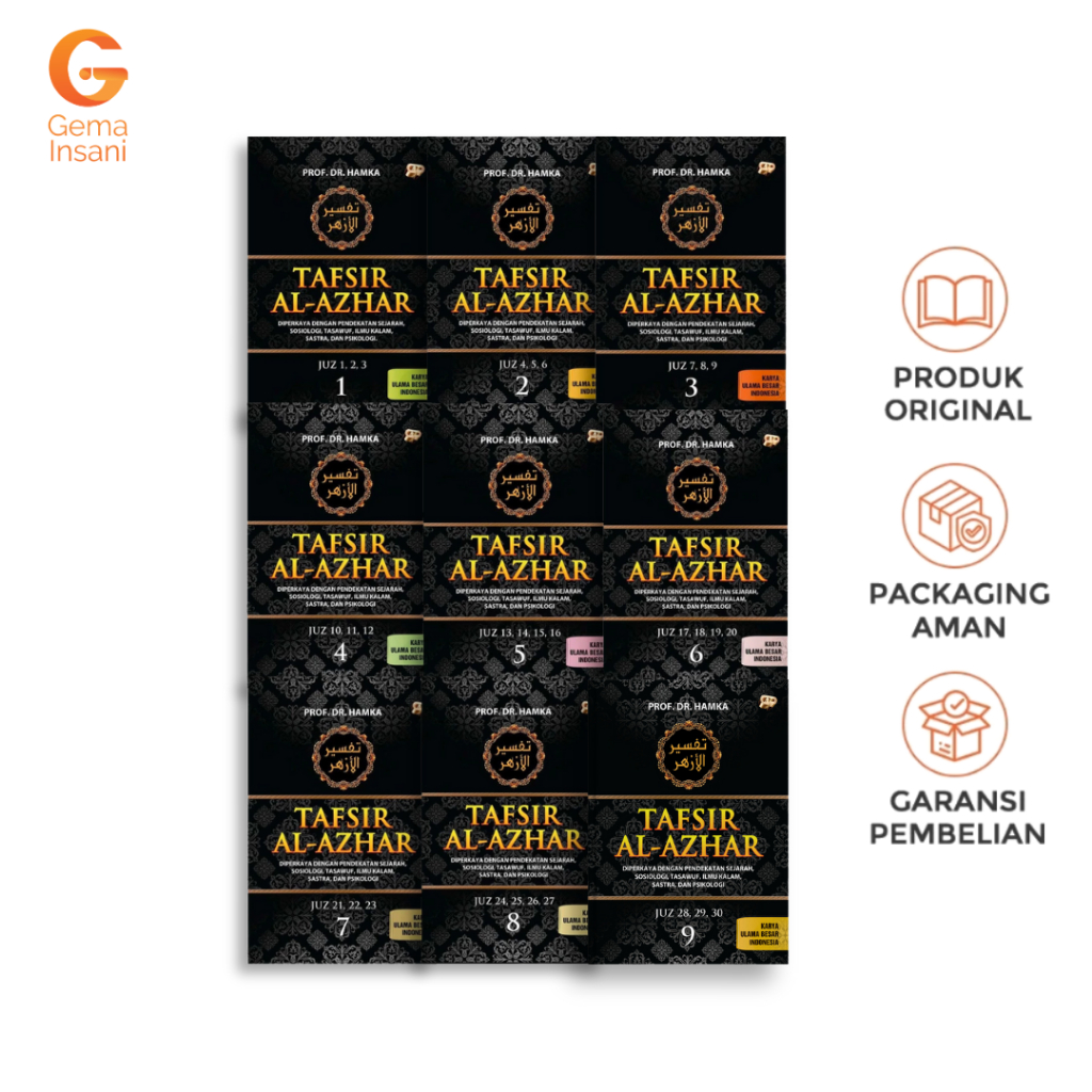 Gema Insani Buku Hamka 1 Set Tafsir Al Azhar 30 Juz Al-Azhar Explanation Set Penulis Buya Hamka