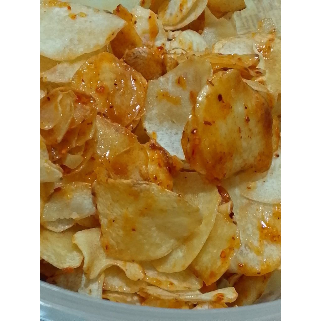 

keripik talas pedas manis 250 gram/keripik talas renyah dan gurih