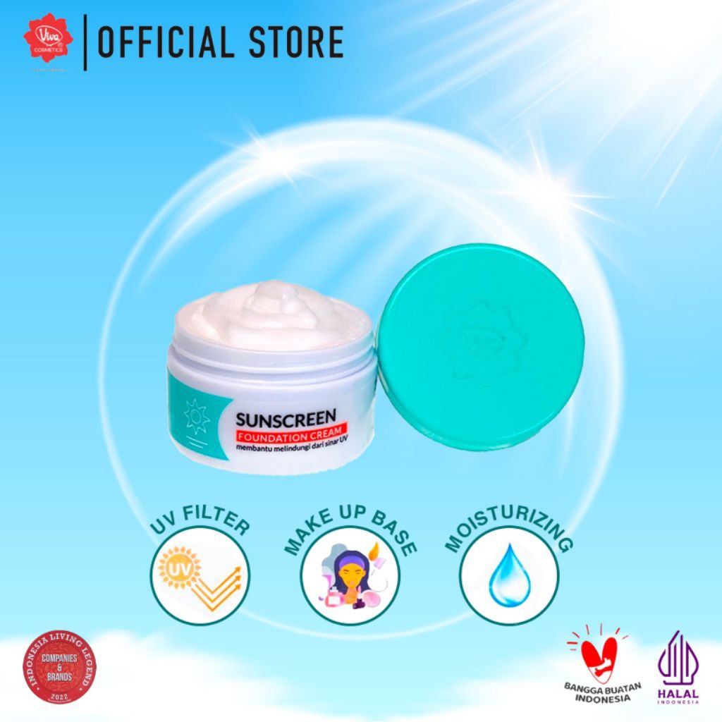 Viva Sunscreen Foundation -Tabir Surya melindungi Kulit dari sinar matahari