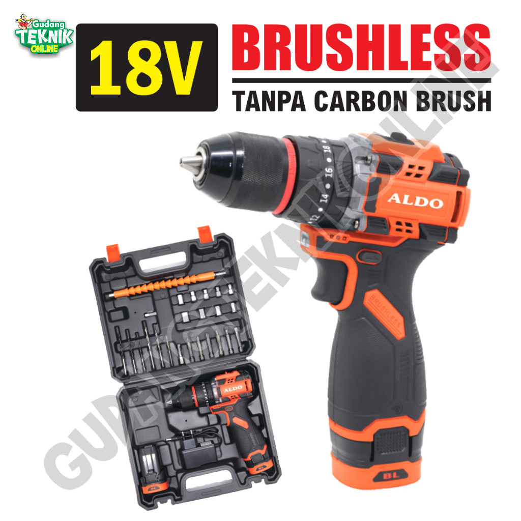 Mesin Bor Baterai 18V 10mm ALDO CDS 180 / Mesin Bor Tangan ALDO CDS-180 Cordless Impact Drill 10mm A