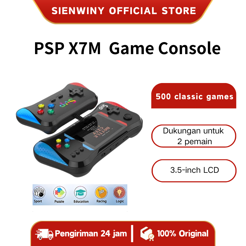 SIENWINY  PSP X7M/X7/X12  Game Console 3.5-inch 500+Game  1 PLAYER/2 PLAYER