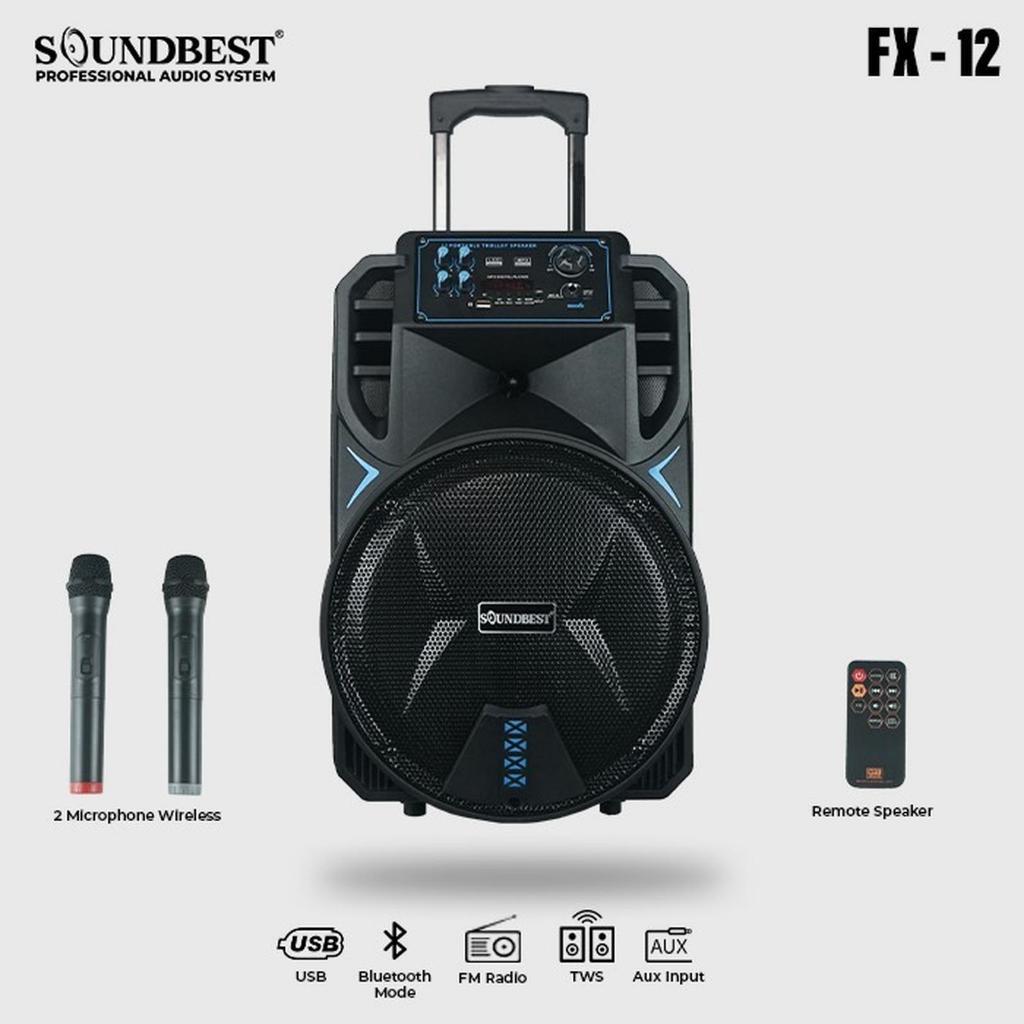SPEAKER PORTABLE WIRELLES SOUNDBEST FX-12 12 INCH
