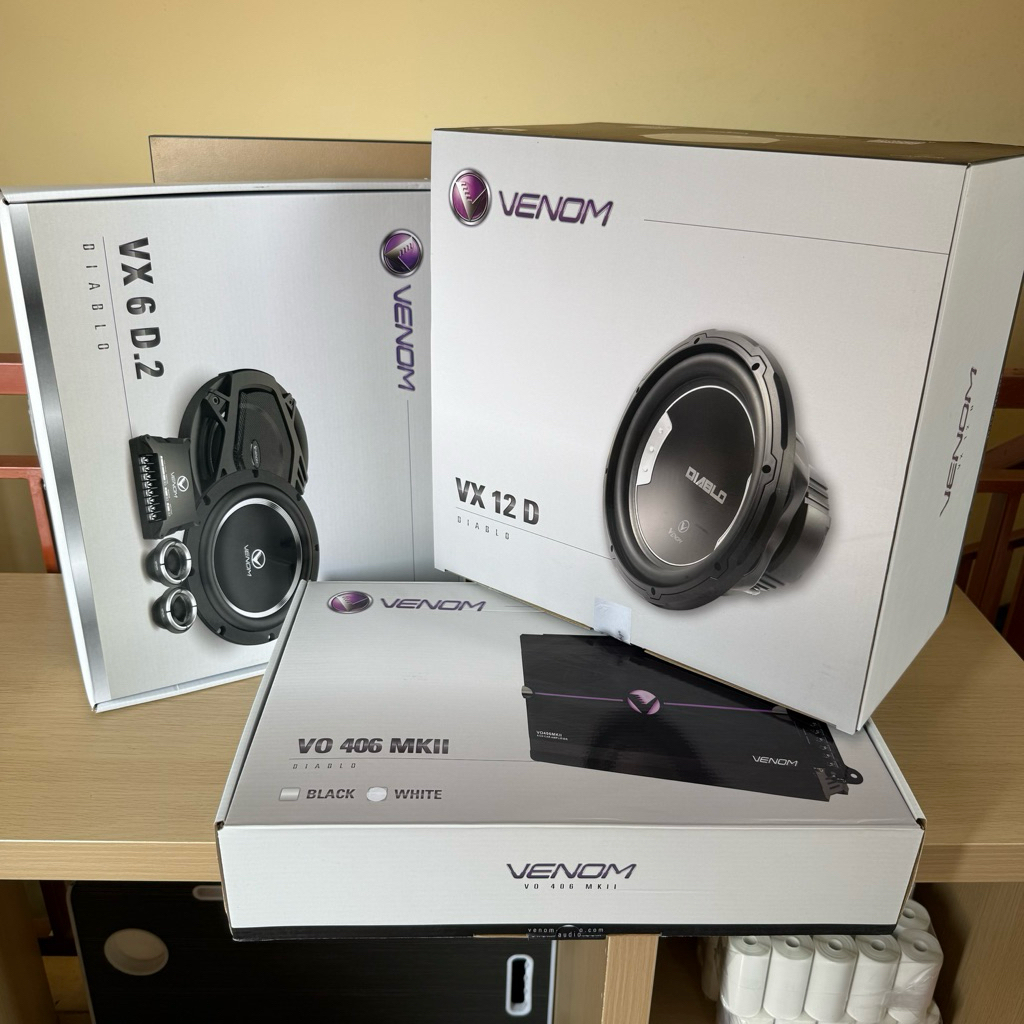 PAKET AUDIO VENOM DIABLO ( POWER + SUBWOOFER 12" + SPLIT VENOM ) PAKET VENOM DIABLO 3 IN 1