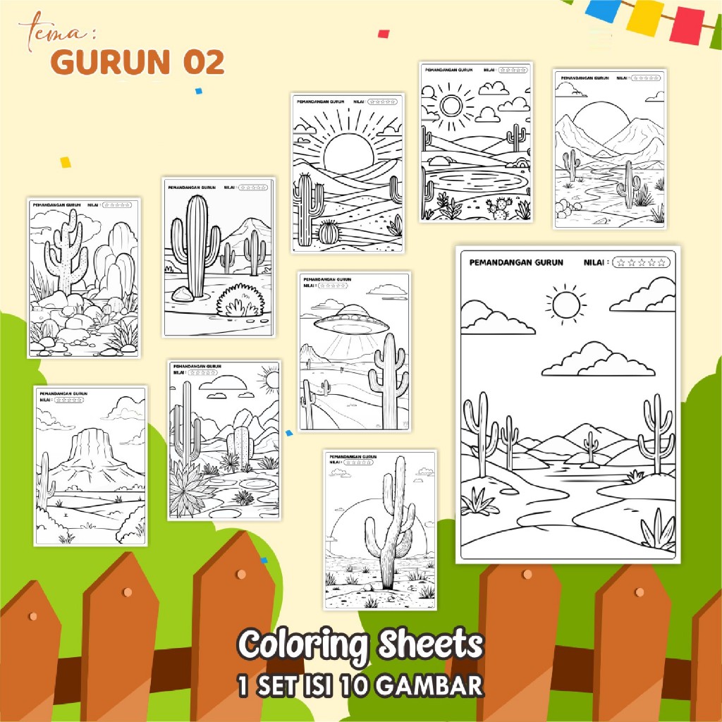 

(GURUN 02) KERTAS MEWARAI ANAK UKURAN A4 - LEMBAR MEWARNAI MURAH READY STOCK - COLORING SHEETS ANAK PAUD/TK