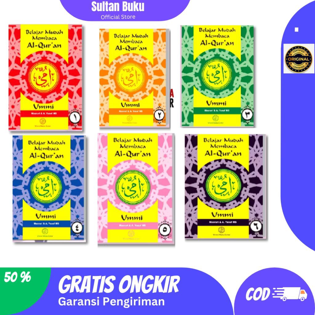 BUKU BARU - Buku Metode Ummi Lengkap - Belajar Membaca AL QURAN / Buku UMMI / Semangat Belajar