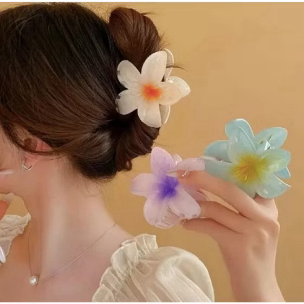 Jepitan Rambut Korea Stylish | Jepitan Bunga Kekinian BESAR / jepitan rambut bunga kamboja