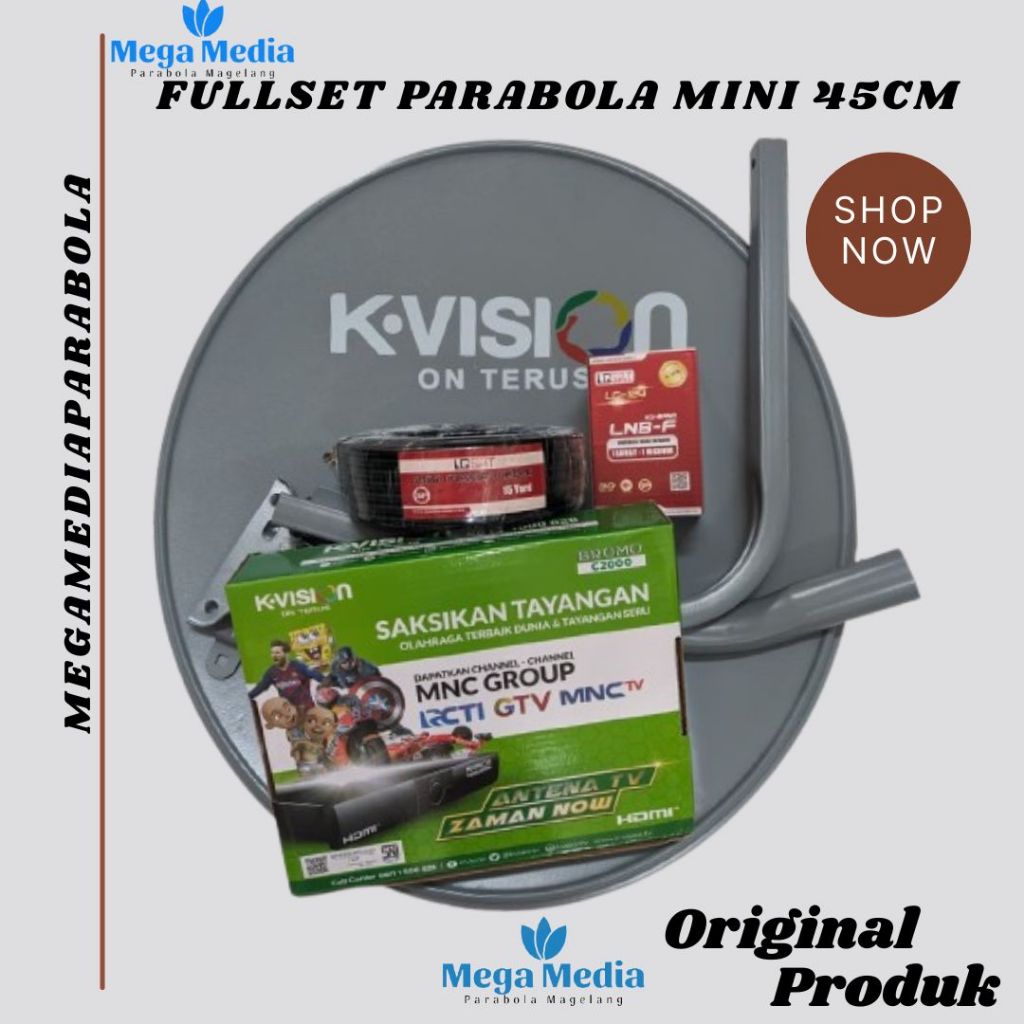 Paket Parabola Mini Kvision Bromo C2000 komplit siap tonton