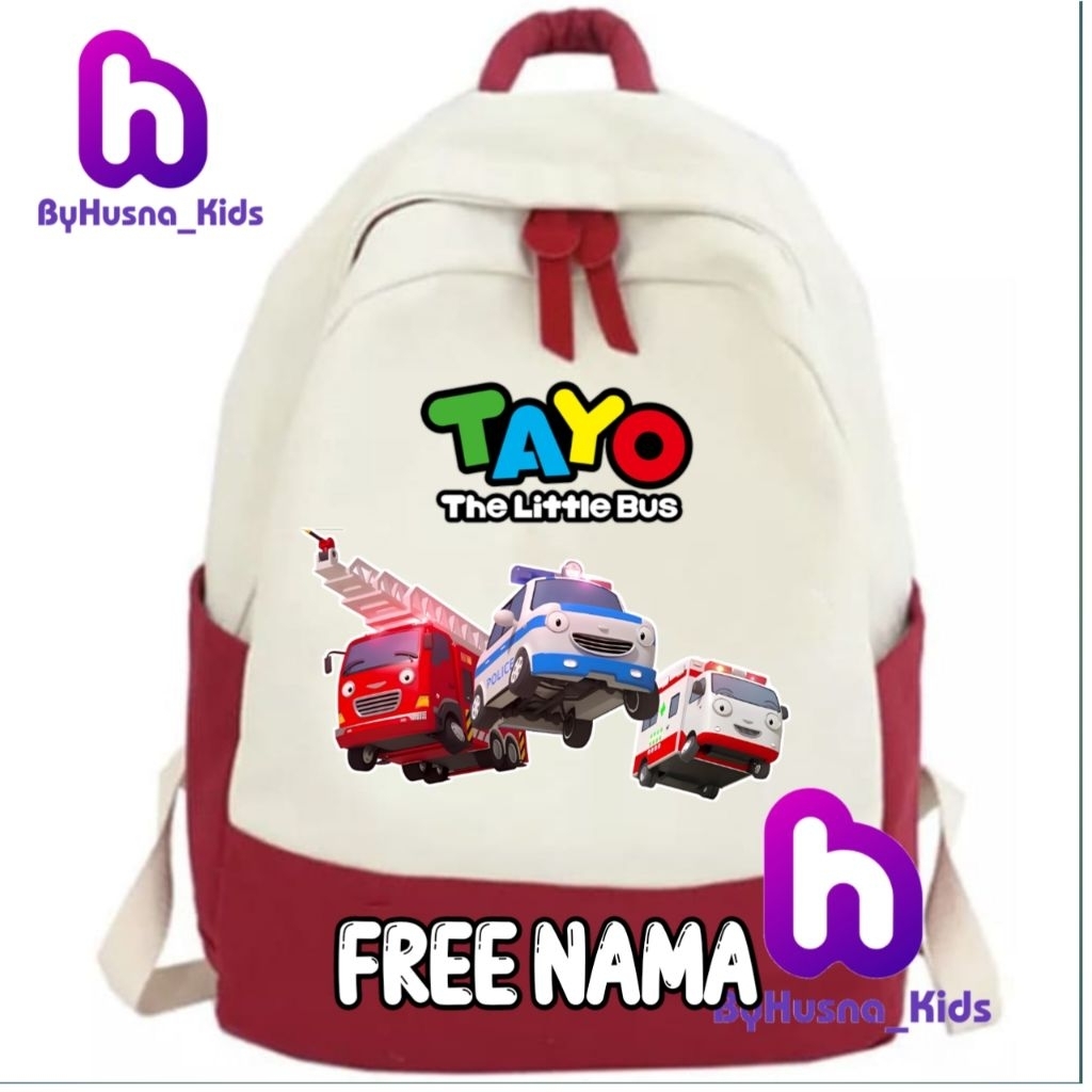 TAS RANSEL ANAK TAYO FRANK SI PEMADAM KEBAKARAN X POLICE X ALICE AMBULANCE TAYO THE LITTLE BUS