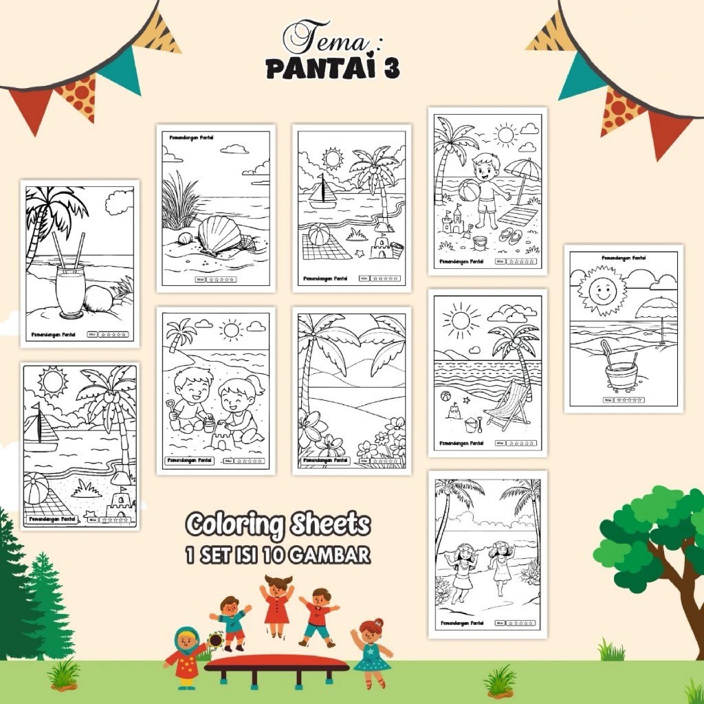 

(LEBARAN 01) KERTAS MEWARAI ANAK UKURAN A4 - LEMBAR MEWARNAI MURAH READY STOCK - COLORING SHEETS ANAK PAUD/TK
