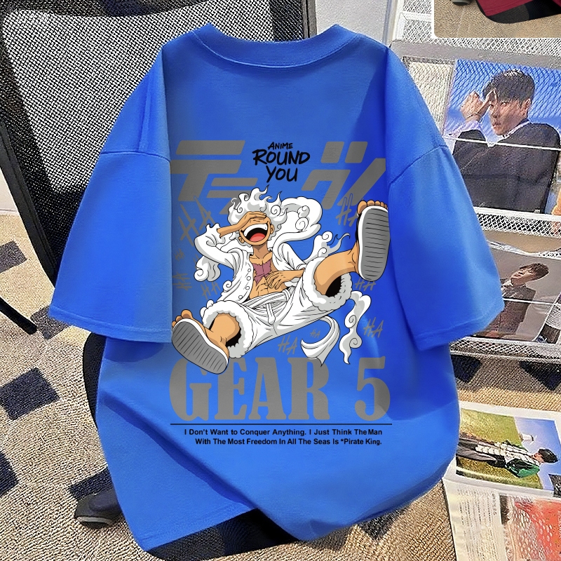 Butik Bebas Masalah - Kaos Anime Luffy Oversize Pria | Komik one piece | Atasan baju kaos lengan pen