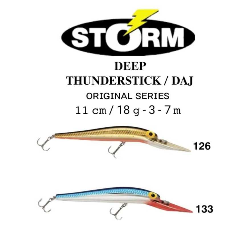 LURE / UMPAN STORM DEEP THUNDERSTICK ORIGINAL SERIES 11 cm / 18gram - 3 - 7 meter