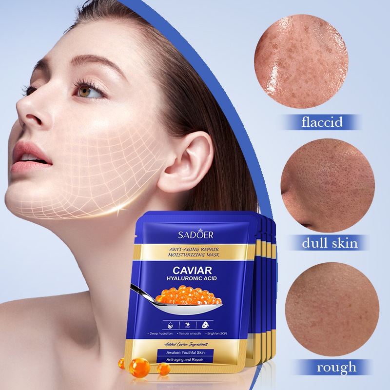 SADOER - Caviar Anti Aging Moisturizing Mask | Caviar Hyaluronic Acid