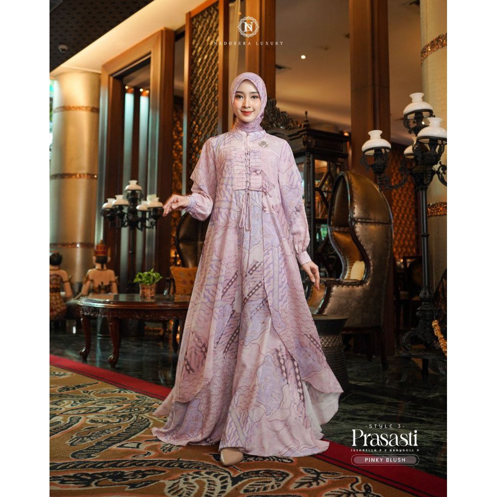 TERBARU ✅ PRASASTI FAMSET BY NADHEERA LUXURY √ sarimbit 2026 √ gamis motif √ kemeja panjang motif √ 