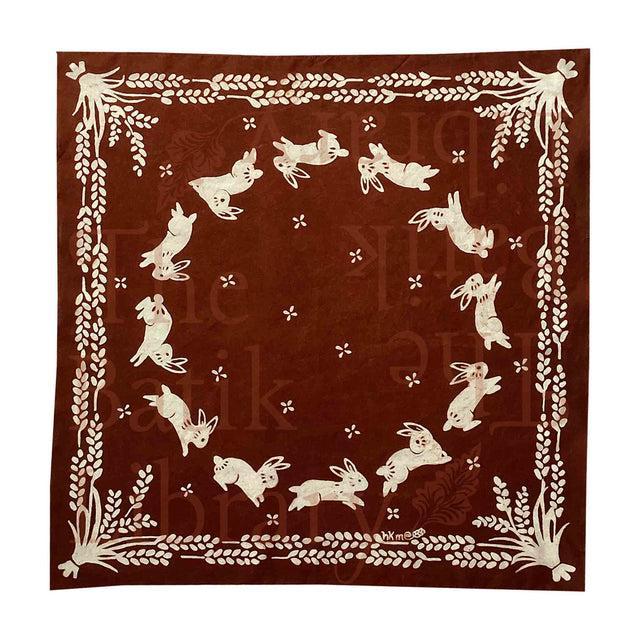 Scarf Meadow Rabbit Batik Tulis Warna Alami