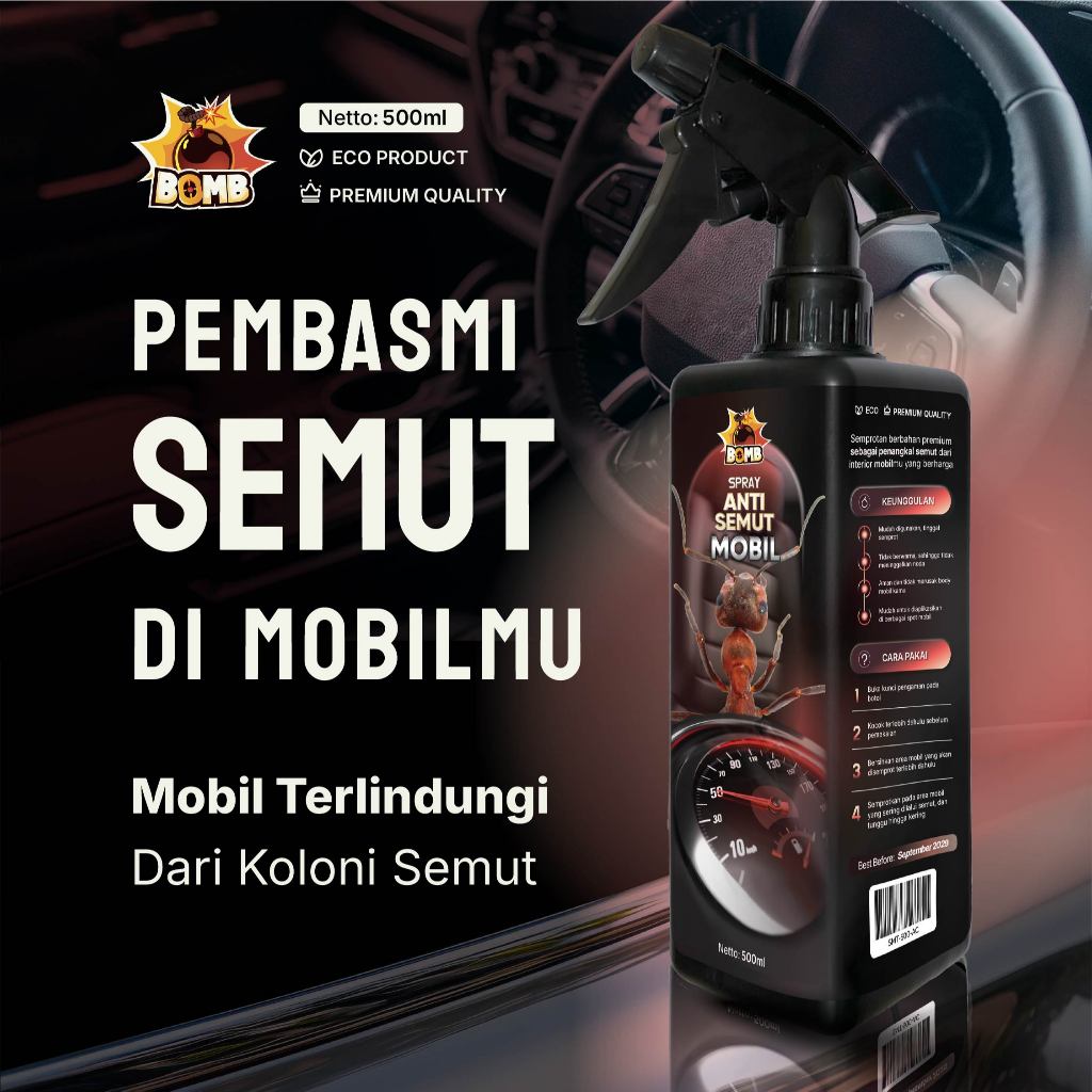 BOMB ANTI SEMUT MOBIL 500 ML | ANTI SEMUT DALAM MOBIL | AMPUH USIR SEMUT | GARANSI UANG KEMBALI