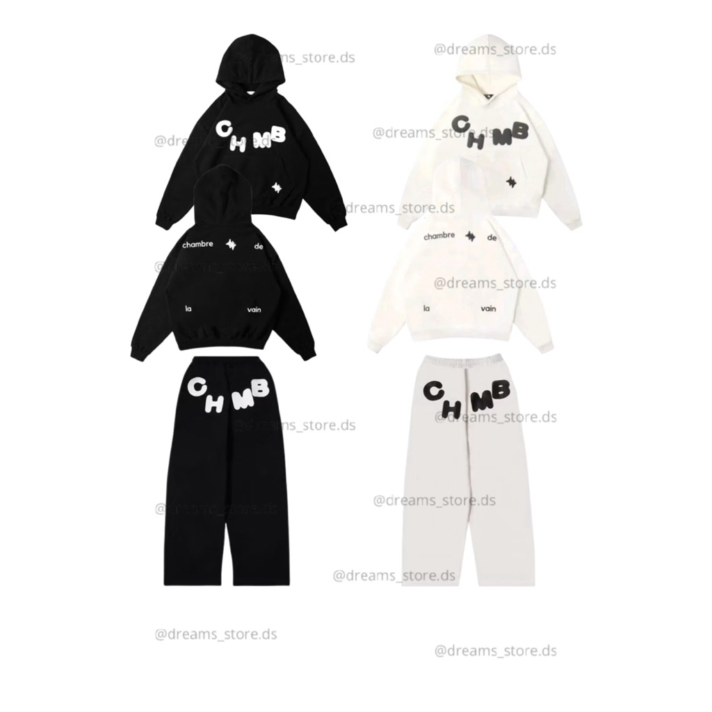 [TERMURAH DAN ORIGINAL]100%AUTHENTIC CHAMBREDELAVAIN HOODIE BASIC BOXY CHMB SWEATPANTS,SHORTS PANTS,