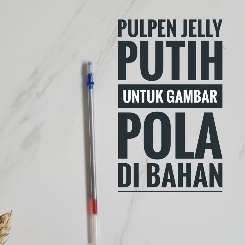 Pulpen jelly putih untuk gambar pola di bahan