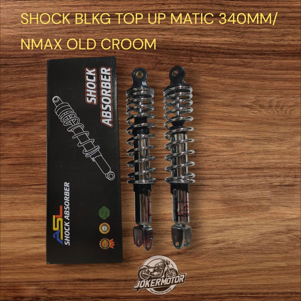 SHOCKBREAKER SHOCK BELAKANG SHOCK BREAKER TOP UP MATIC 340MM N MAX LAMA CROOM