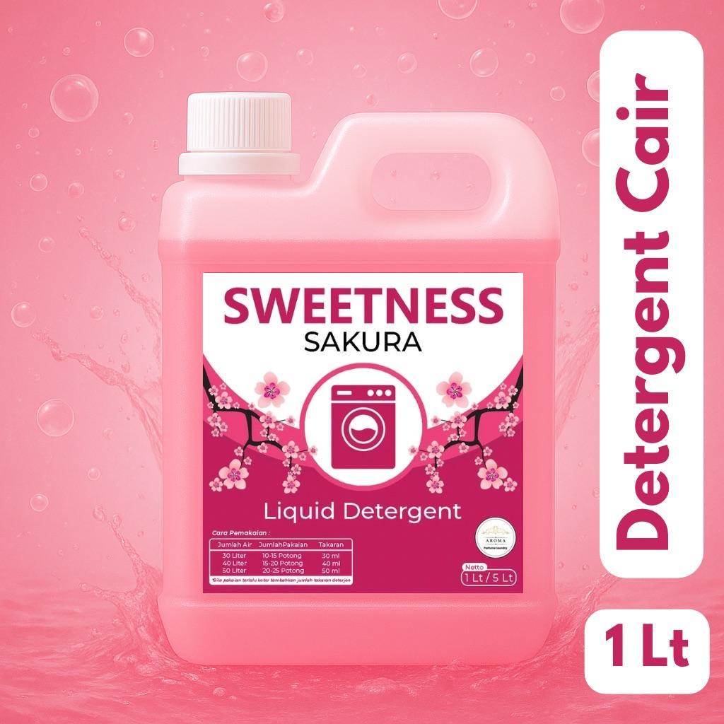 [COD] DETERJEN CAIR SAKURA 1 Liter, Liquid Detergent Laundry, Detergent Laundry Premium, Deterjen ca
