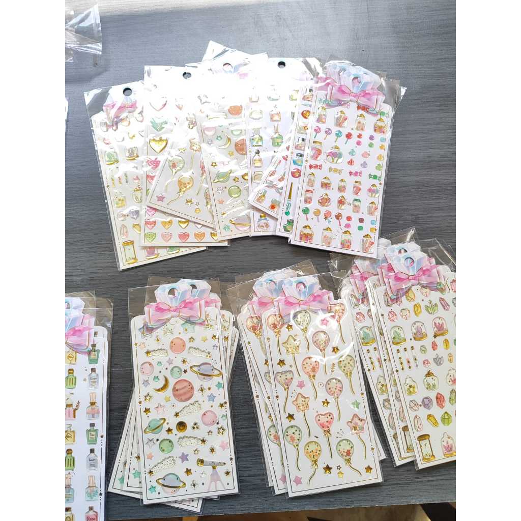 

Stiker Timbul Planet Crystal Candy Baloon Party / Stiker 3D KOREA IMPORT HEart cosmetic fashion girl perfume / Sticker Bonbon Drop / Sticker Dekorasi AQUASCAPE