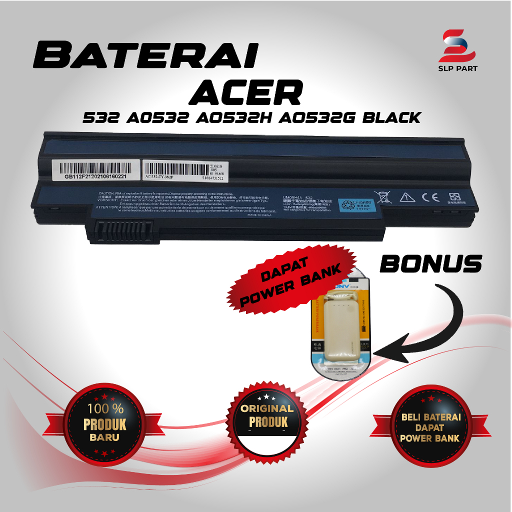 Baterai Acer 532 ao532 ao5324 ao532g