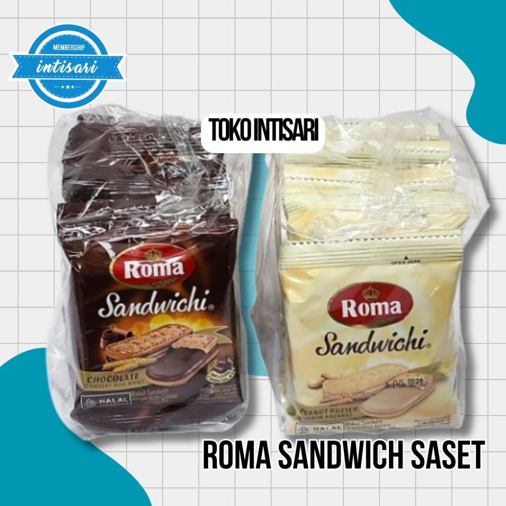

Roma Biskuit Sandwich Renceng isi 10 Sachet (BALL)