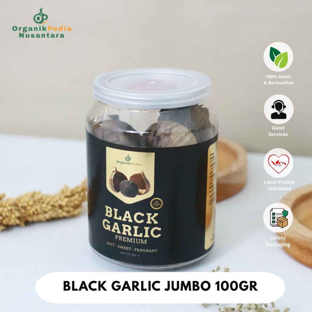 

JUMBO BLACK GARLIC Bawang Hitam Tunggal Premium Organikpedia Nusantara 100gr