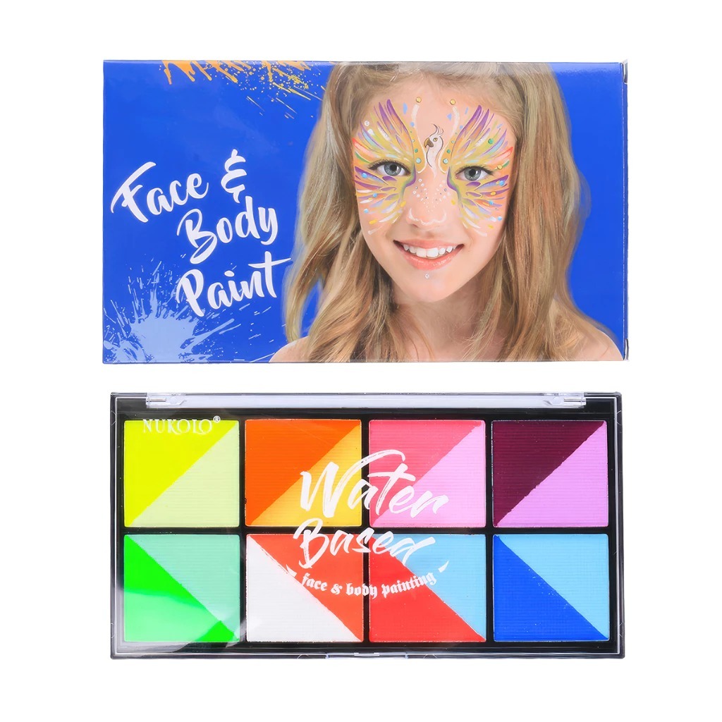 NUKOLO face & body paint water based 16 warna free kuas