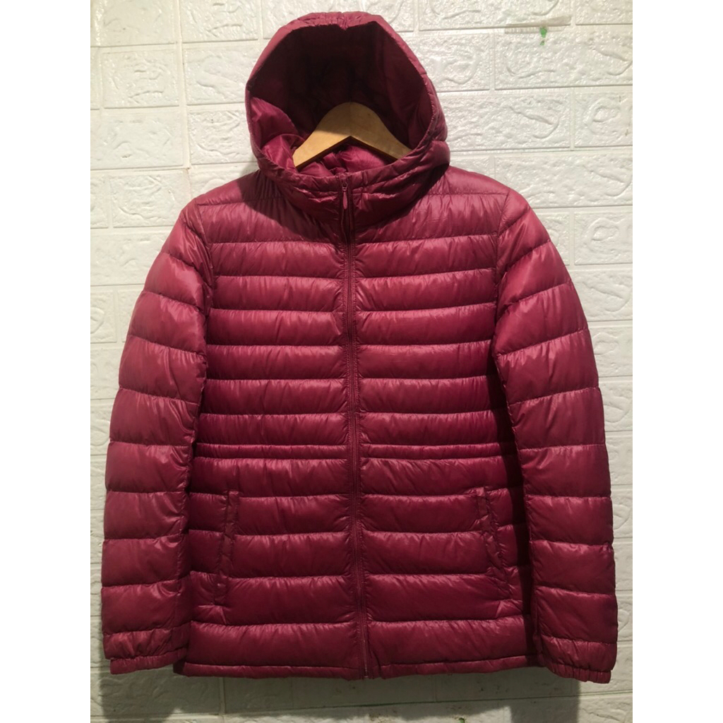 UNIQLO ultralight down Hoodie jaket pink4
